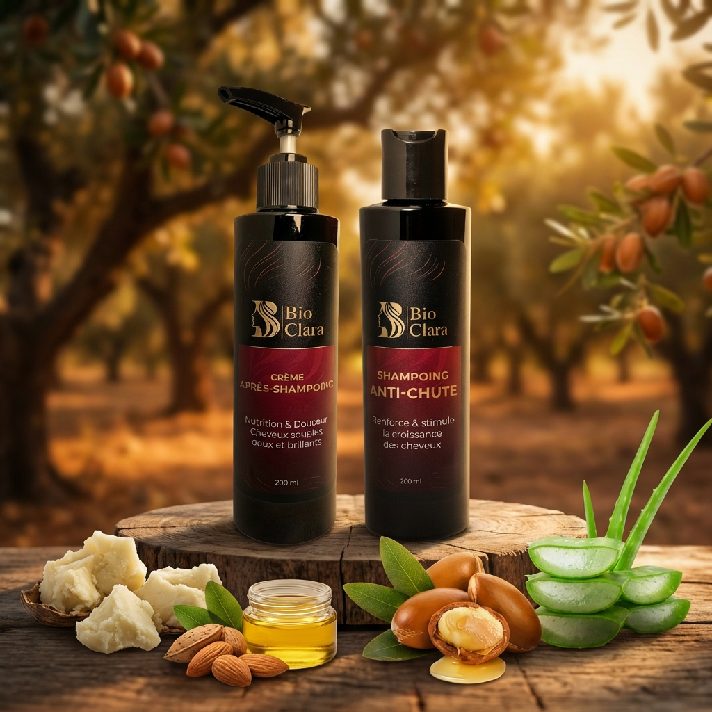 باقة العناية الأساسية - شامبو + كريم طبيعي لعلاج التساقط | Bio Clara