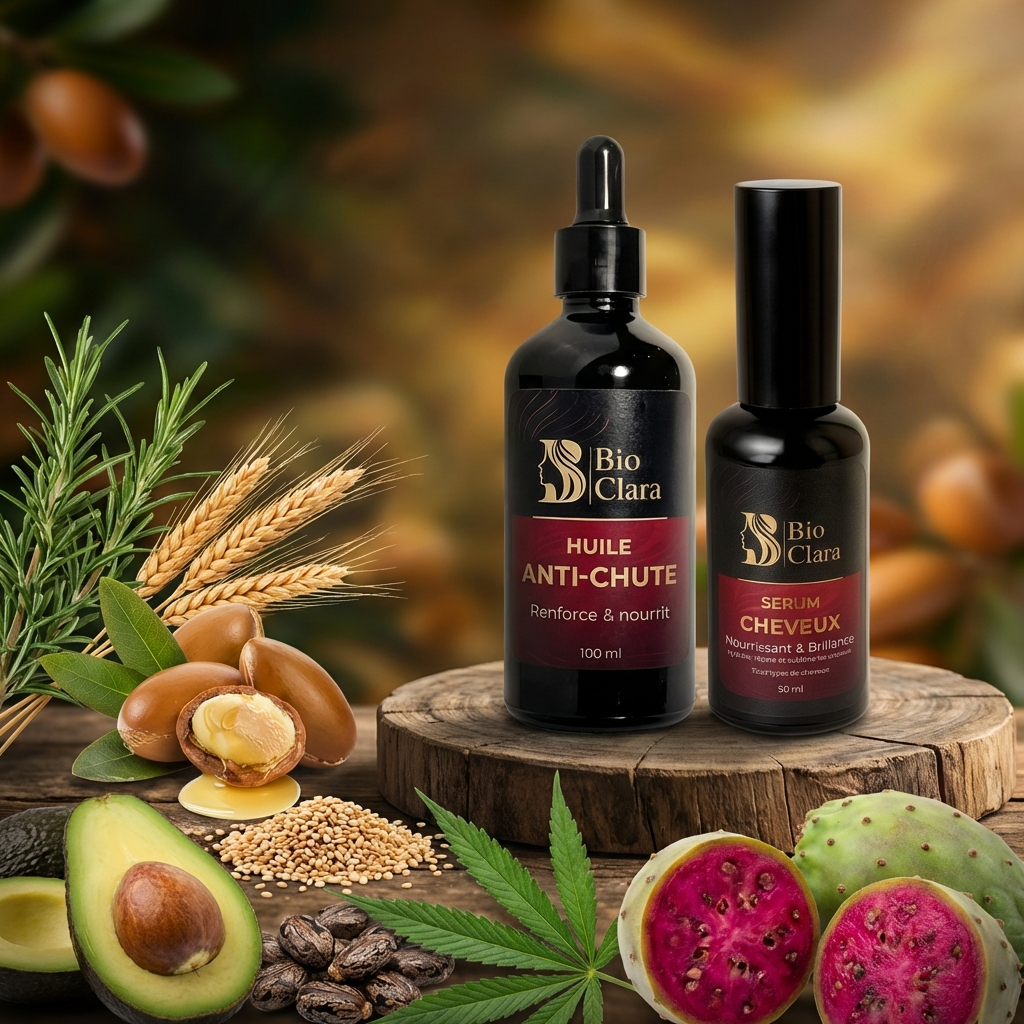 باقة العناية المكثفة - سيروم + زيت مغربي طبيعي | عرض مميز Bio Clara